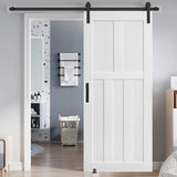 CRAZY ELF 32" x 84" Five Panel Real Primed Door Slab, DIY Panel Door, Modern Interior Barn Door, W936104280