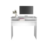 Computer Desk 30.6" H, with 1 Shelf, White B097P250845