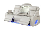 Fortuner Modern Style Upholstery Recliner Sofa Made with Wood & Massage Function Included-Beige B009P287718