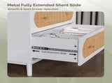 () 4-Drawer Dresser with Rattan-Finish Fronts and RGB Lighting Particleboard 81878856