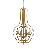 4 - Light Metal Chandelier, Hanging Light Fixture with Adjustable Chain for Kitchen Dining Room W2078138917