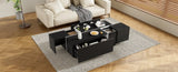 U-Can 47.2''-72.7'' Extendable Table, Multi-Functional Table with High-Gloss Finish, N724P292070B