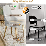 Modern Pu Sponge-Filled Dining Chair, Solid Wood Metal Legs, Suitable for Restaurants, Living Rooms W1535P227672
