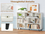 10 Cube Bookcase 3-Tier Modern Storage Organizer with 5 Metal Legs Bookshelves 54672189