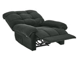Dark Gray Recliner Chair, Overstuffed Armchair, Manual Recliner, Living Room Seating, Reading Chair, 07638741