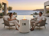 26" Propane Fire Pit, Outdoor Gas Patio Fire Pit 40,000 BTU, Cylindrical Concrete Fire Pit with W5727P465776