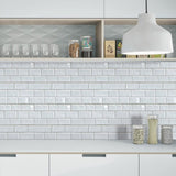 48 Pcs Peel And Stick Wall Tiles Backsplash For Kitchen Bathroom Wall Water Resistant Oil-Proof 66234607