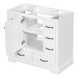 36" Bathroom Vanity without Sink, Cabinet Base Only, Six Drawers, Multi-Functional Drawer Divider, WF307973AAK