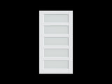 24" X 80"5-Lite Preassembled Frosted Glass French Door, for Closet Pantry Bedroom Livingroom Study W5277P573323
