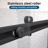 Bypass shower door, sliding door, with 5/16" tempered glass and Matted black finish 6074 W2122P166976