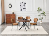 Round Foldable Dining Table for Small Spaces - MDF Material, Perfect for Dining Room, Tea Room & W3493P462092