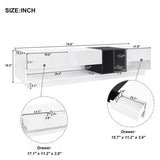 ON-TREND Sleek and Stylish TV Stand with Perfect Storage Solution, Two-tone Media Console for TVs Up WF311772AAK