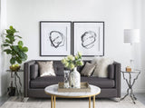 Set of 2 Modern Abstract Wall Art, Square Framed Wall Art, 31.5" x 31.5" W2078130287