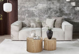 MDF side table/coffee table/end table/nesting table set of 2 with oak veneer for living W87640118