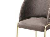 Onyx Modern Style 2PC Chairs made with Velvet fabric and Gold coated metal Legs -Dark Gray B009P332651