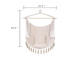 Pillow Tassel Hanging Chair Beige 31726374