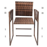 Outdoor 3 Piece Patio Bar Set, Bar Height Bistro Table Set for 2 People, High Top Wicker Bar Stools 64034350