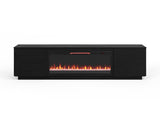89 inch Fireplace TV Stand for TVs up to 100 inches, Black Finish B108P255364