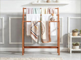 3Tier Freestanding Hardwood Ladder, Farmhouse Vertical Storage Rack, SpaceSaving Step 64628831