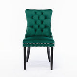 Modern, High-end Tufted Solid Wood Contemporary Velvet Upholstered Dining Chair with Wood Legs 06377325