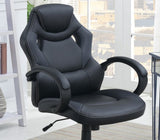 Office Chair Upholstered 1pc Cushioned Comfort Chair Relax Gaming Office Work Black Color HS00F1688-ID-AHD
