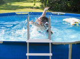 4-Step 52in Pool Ladder Iron Grey Frame White Steps 98777965