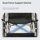 Aluminum alloy multi-function wheelchair. Unique 6 tire design. Quickly switch between self-use and W3121P297435