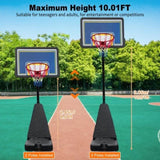 Portable Basketball Hoop for Youth Adults & Professional Match,Adjustable Height 8.04 ft to 10.01 61443356