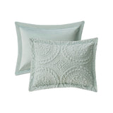 King/Cal King Embroidered Medallion Faux Fur Ultra Plush Comforter Mini Set B03597231