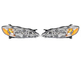 Headlight For 2003-2008 Toyota Corolla Chrome Housing Lamps Pair Left Right 03774707