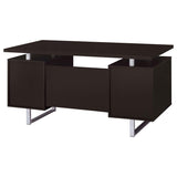 Cappuccino 2-drawer Floating Top Office Desk B062P145425