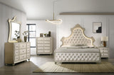 Beige 2-Drawer Nightstand B062P215408