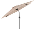 9ft Patio Umbrella, Outdoor Market Umbrella with Push Button Tilt, Crank Handle, 6 Sturdy Iron Ribs, 19634119
