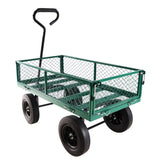 (Green solid wheels wagon cart) Solid wheels Tools cart Wagon Cart Garden cart trucks make it easier W227P162446
