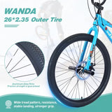 Freestyle Kids Bike Double Disc Brakes 26 Inch Children's Bicycle for Boys Girls Age 12 Years W1019124188