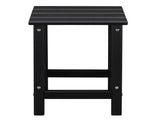36*36*47cm Single Layer Square HDPE Side Table Black 05086135