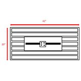 25" H x 42" W Steel Outdoor Fire Pit Table with Lid B120P230250