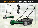 18-Inch 5-Blade Push Reel Lawn Mower with Grass Catcher, Manual Walk-Behind Mower with 4-Level 72753871