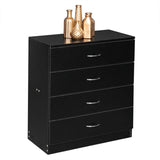 ZNTS [FCH] Modern Simple 4-Drawer Dresser Black 67789972