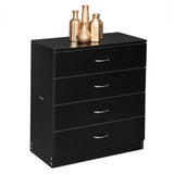 Modern Simple 4-Drawer Dresser Black 18195815