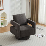 29.13" W Square Swivel Accent Chair, Modern Rotating Arm Chair with Open Back,360 Degree Rotation, W1852P211992