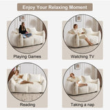 Giant Bean Bag Couch for Adults, Ultra Soft Fluffy Loveseat Bean Bag Sofa, Oversized Chase Lounge 23011521