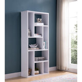 ZNTS Contemporary Bookcase with Nine Shelves - White B107131405