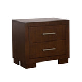 2 Drawers MDF Nightstand in Cappuccino Finish B016P254379