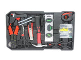Black Hand Tool Box with 4 Layers of Toolset and Wheels 46037616