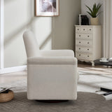 Swivel Accent Chair Modern Barrel Armchair with Wood Base for Bedroom Reading Waiting Living Room W3244P308325