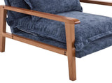 Cloud Shaped Indoor Leisure with Solid Wood Armrest & Solid Wood Frame, Chenille Fabric Accent 20845574