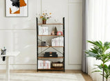 5-Shelf Wood and Metal Storage Shelf with Adjustable Feet, Waterproof & Scratch-Resistant, Rustic 60305599