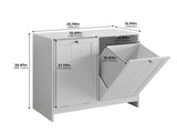 Tilted Laundry Hamper with Removable Basket, Hidden Laundry Hamper, Bathroom Laundry Hamper Storage W1706P574110