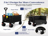 Collapsible Folding Wagon, Heavy Duty, Utility Wagon for Sports, Camping, Garden, and Shopping, 96569254